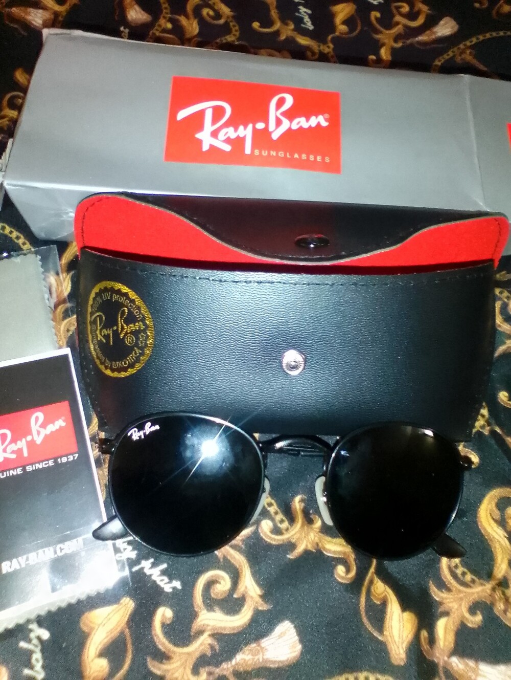 $75 Each Men’s Black Round Gun Metal Sunglasses Made In Italy Anti Glare 51/21